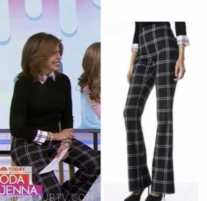 The Today Show: March 2022 Hoda Kotb's Black and White Grid Check Pants ...