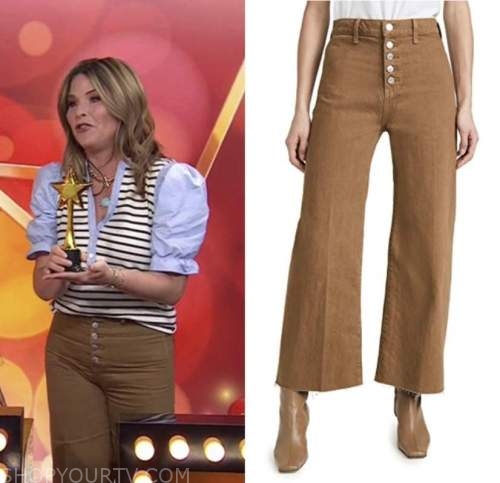 The Today Show: March 2022 Jenna Bush Hager's Tan Brown Button Pants ...