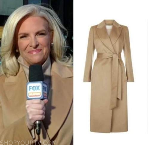 Fox and Friends: March 2022 Janice Dean's Camel Tan Wrap Coat | Fashion ...
