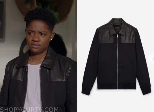 Tamia Cooper All American Black Fleece Varsity Jacket