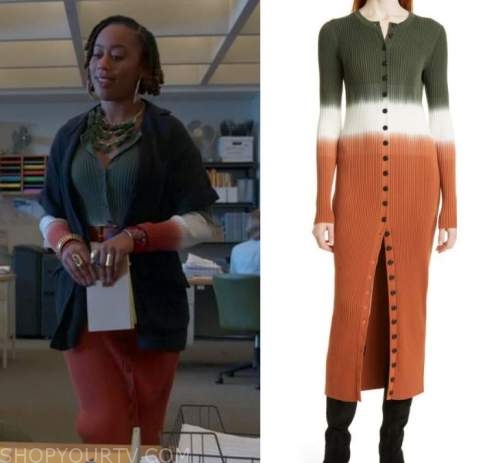 Good Trouble: Season 4 Episode 3 Malika's Ombre Knit Dress | Shop Your TV