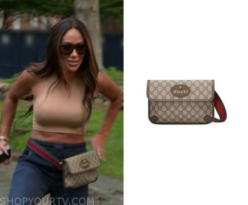 Gucci Red Matelasse GG Marmont Belt Bag - Blue Spinach