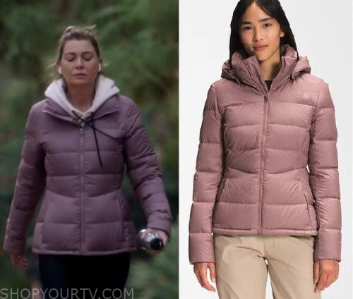 Greys Anatomy: Season 18 Episode 11 Meredith's Mauve/Purple Puffer ...