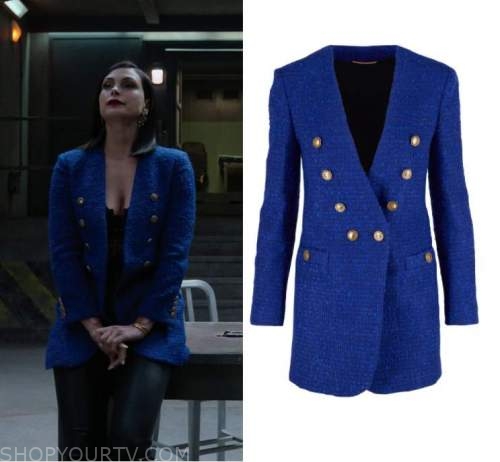 The Endgame 2022 Morena Baccarin Blue Coat - Films Jackets