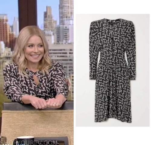 Live with Kelly and Ryan: April 2022 Kelly Ripa's Black and White Zig ...