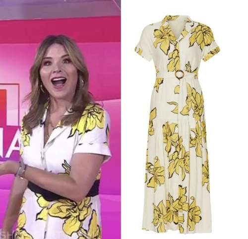 The Today Show: April 2022 Jenna Bush Hager's Yellow and White Floral ...