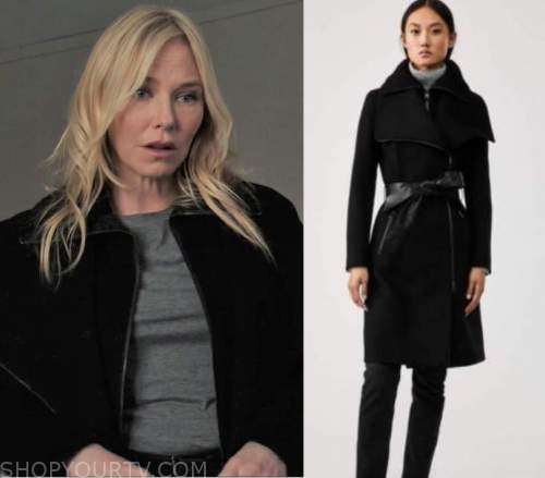 Law and Order SVU: Season 23 Episode 18 Amanda's Black Coat with Knit ...