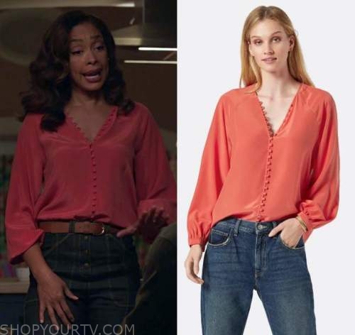 9-1-1 Lone Star: Season 3 Episode 14 Tommy's Button Detail Blouse ...