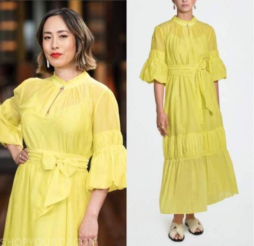 Masterchef AU: Season 14 Melissa's Yellow Belted Dress | Shop Your TV