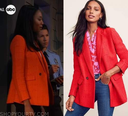 General Hospital: April 2022 Jordan's Red Tweed Blazer | Shop Your TV