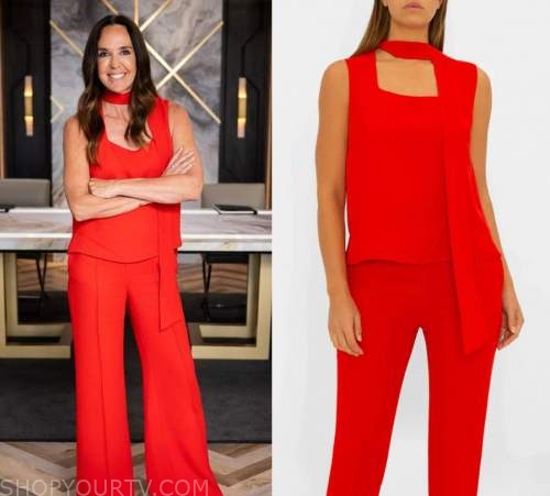 The Celebrity Apprentice (AU): Season 6 Janine's Tie Neck Blouse | Shop ...