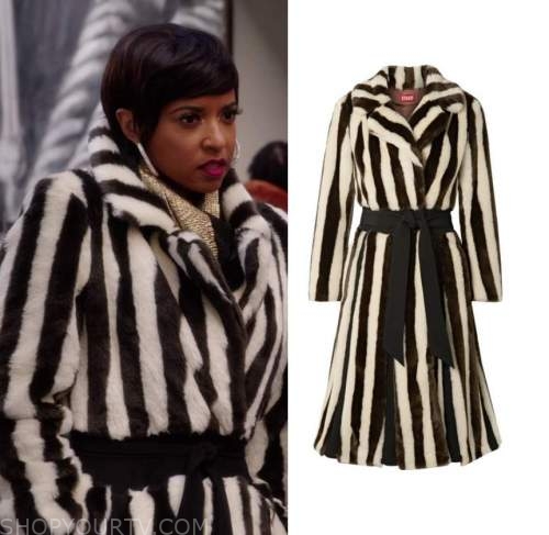 Girls5eva: Season 2 Episode 3 Wickie's Striped Fur Coat | Shop Your TV