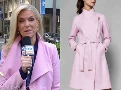 Fox and Friends: May 2022 Janice Dean's Pink Wrap Coat | Shop Your TV