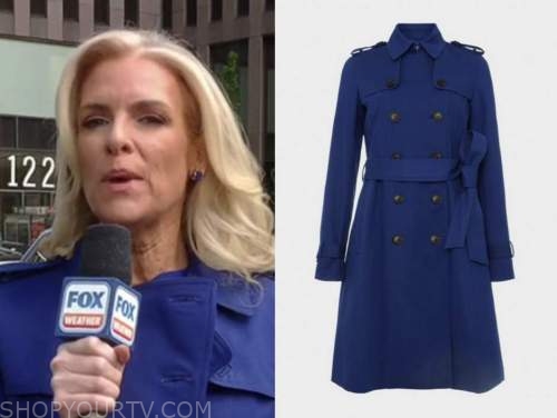 Fox and Friends: May 2022 Janice Dean's Blue Trench Coat | Shop Your TV