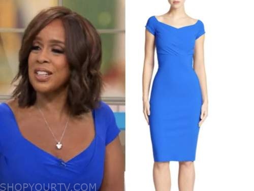 CBS Mornings: May 2022 Gayle King's Blue Sheath Dress | Shop Your TV