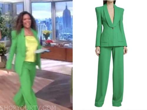 The View: May 2022 Sunny Hostin's Green Blazer and Pant Suit | Shop Your TV