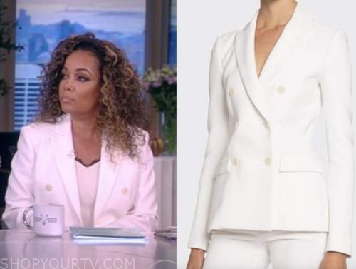 The View: May 2022 Sunny Hostin's White Double Breasted Blazer | Shop ...