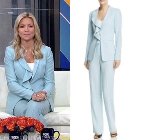 Fox and Friends: May 2022 Ainsley Earhardt's Blue Ruffle Blazer and ...