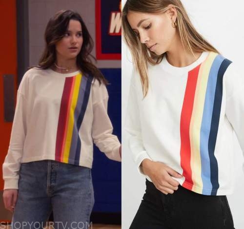 Side Hustle: Season 2 Episode 14 Lex's Rainbow Striped Sweater | Shop ...