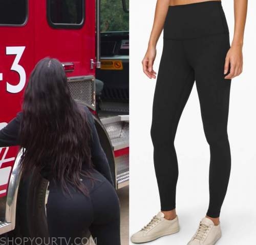 WornOnTV: Kim's black leggings on The Kardashians