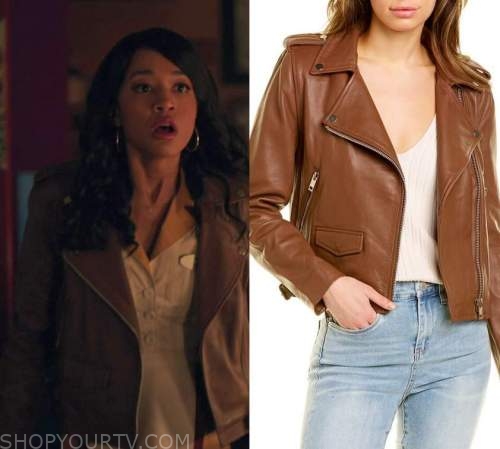 Riverdale: Season 6 Episode 12 Tabitha's Brown Leather Jacket | Shop ...