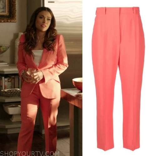 Dynasty: Season 5 Episode 10 Cristal's Coral Trousers | Shop Your TV