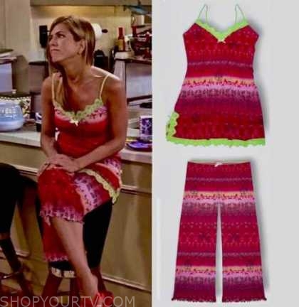 Friends: Season 10 Episode 5 Rachel's Pink Pajama Set with Lime