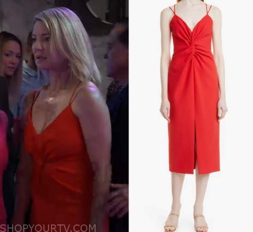 General Hospital: May 2022 Nina's Red Twist Front Dress | Shop Your TV