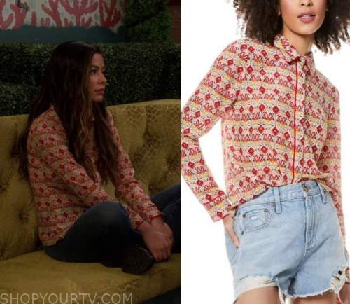 iCarly Reboot: Season 2 Episode 9 Carly's Printed Shirt | Fashion ...