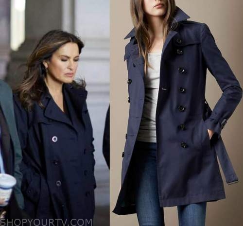 Law and Order: Season 21 Episode 10 Olivia's Navy Trench Coat