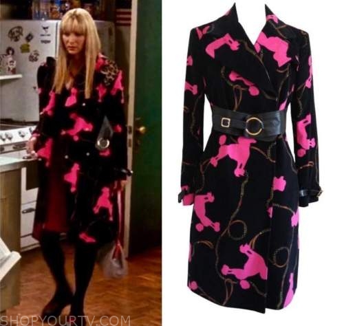 Friends: Season 8 Episode 8 Phoebes Black & Pink Poodle Coat