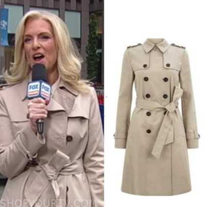 Fox and Friends: June 2022 Janice Dean's Beige Khaki Trench Coat | Shop ...