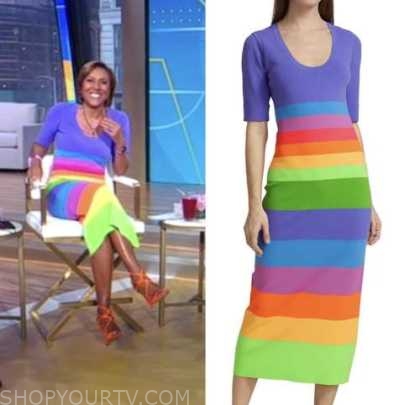 Good Morning America: June 2022 Robin Roberts's Purple Multicolor ...