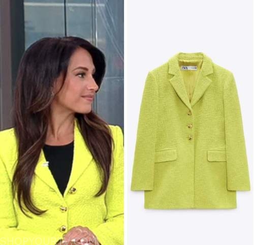 Outnumbered: June 2022 Emily Compagno's Lime Green Tweed Blazer | Shop ...