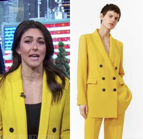 Good Morning America: June 2022 Erielle Reshef's Yellow Double Breasted ...