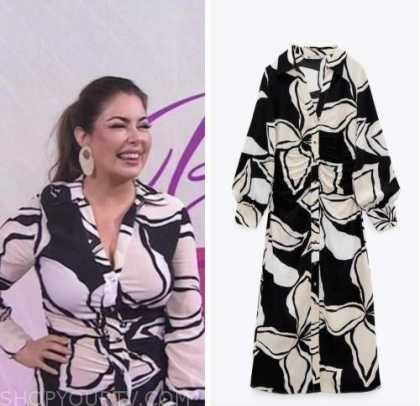 The Today Show: June 2022 Bobbie Thomas's Abstract Floral Printed Shirt  Dress