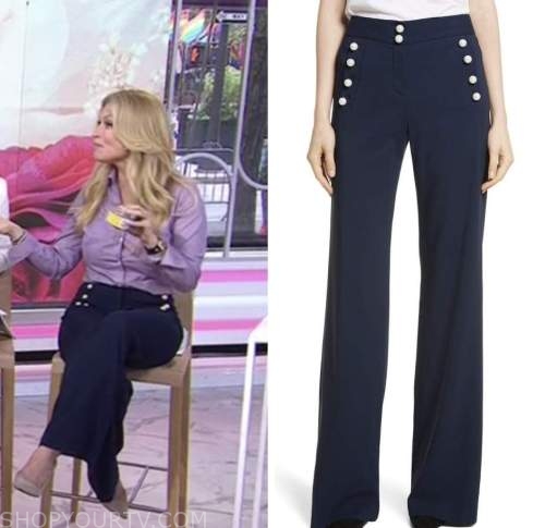 The Today Show: June 2022 Jill Martin's Navy Blue Pearl Button Pants ...