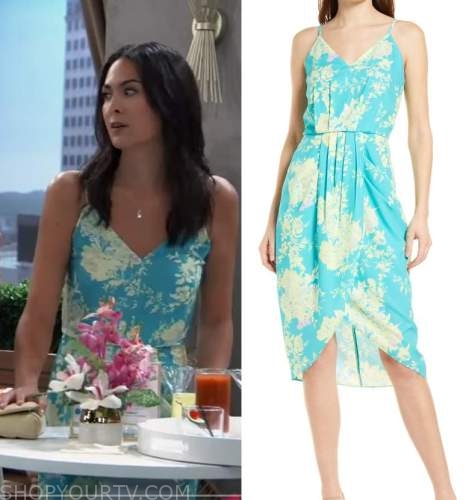 General Hospital: June 2022 Terry's Blue & White Floral Cami Dress ...