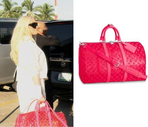 Erika Jayne's Neon Pink Mesh Bag