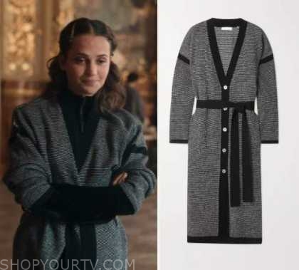 Alicia Vikander Irma Vep Black Wool Coat