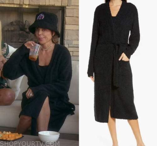 SKIMS - Black Knit Cozy Robe