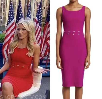 Fox and Friends: July 2022 Carley Shimkus's Grommet Waist Sheath Dress ...