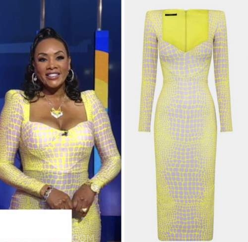 Good Morning America: July 2022 Vivica A. Fox's Yellow and Lilac Croc ...