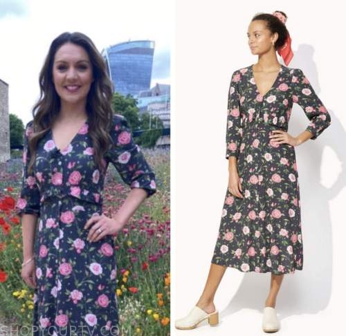 Good Morning Britain: July 2022 Laura Tobin's Black and Pink Floral ...