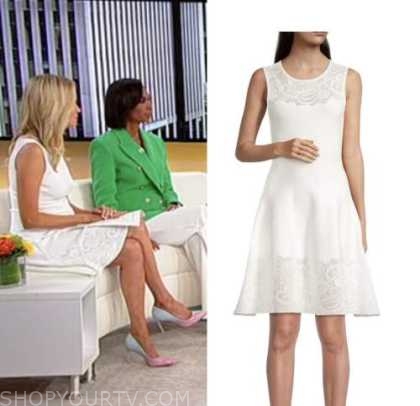 Outnumbered: July 2022 Kayleigh McEnany's White Paisley Knit Dress ...