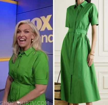 Fox and Friends: July 2022 Janice Dean's Green Shirt Dress | Fashion ...