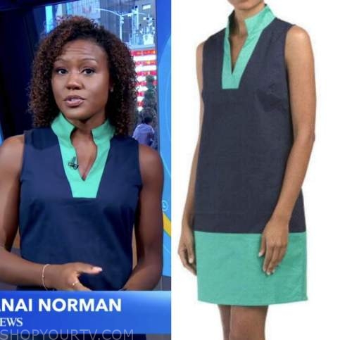 Good Morning America: July 2022 Janai Norman's Navy and Teal Green ...