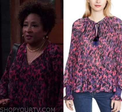 The Upshaws: Season 1 Episode 5 Lucretia's Pleated Blouse | Shop Your TV