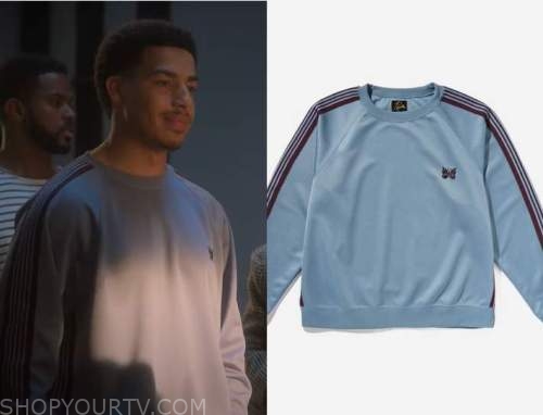 Grown-ish: Season 5 Episode 1 Junior's Striped Sweatshirt | Shop Your TV