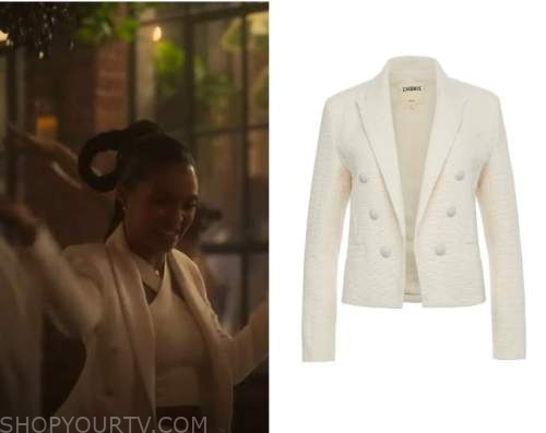 Grown-ish S05 Zoey Johnson Tweed Blazer